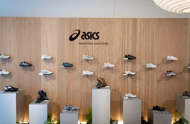 ASICS store display wall