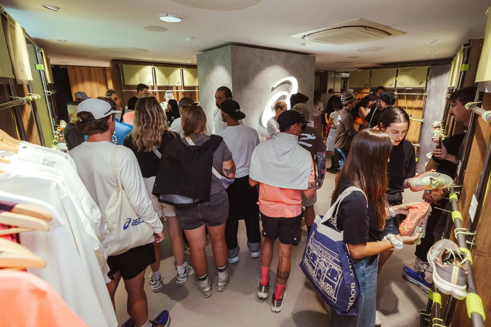 Inside an ASICS retail space