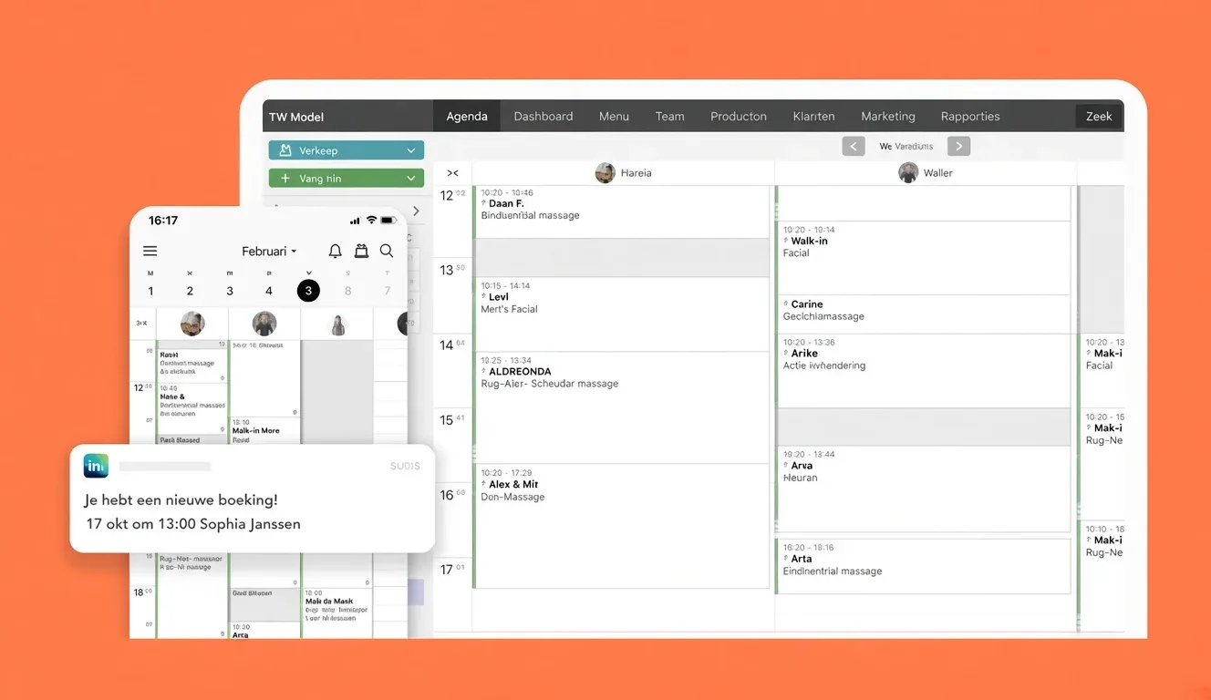 The rebuilt Treatwell Calendar interface