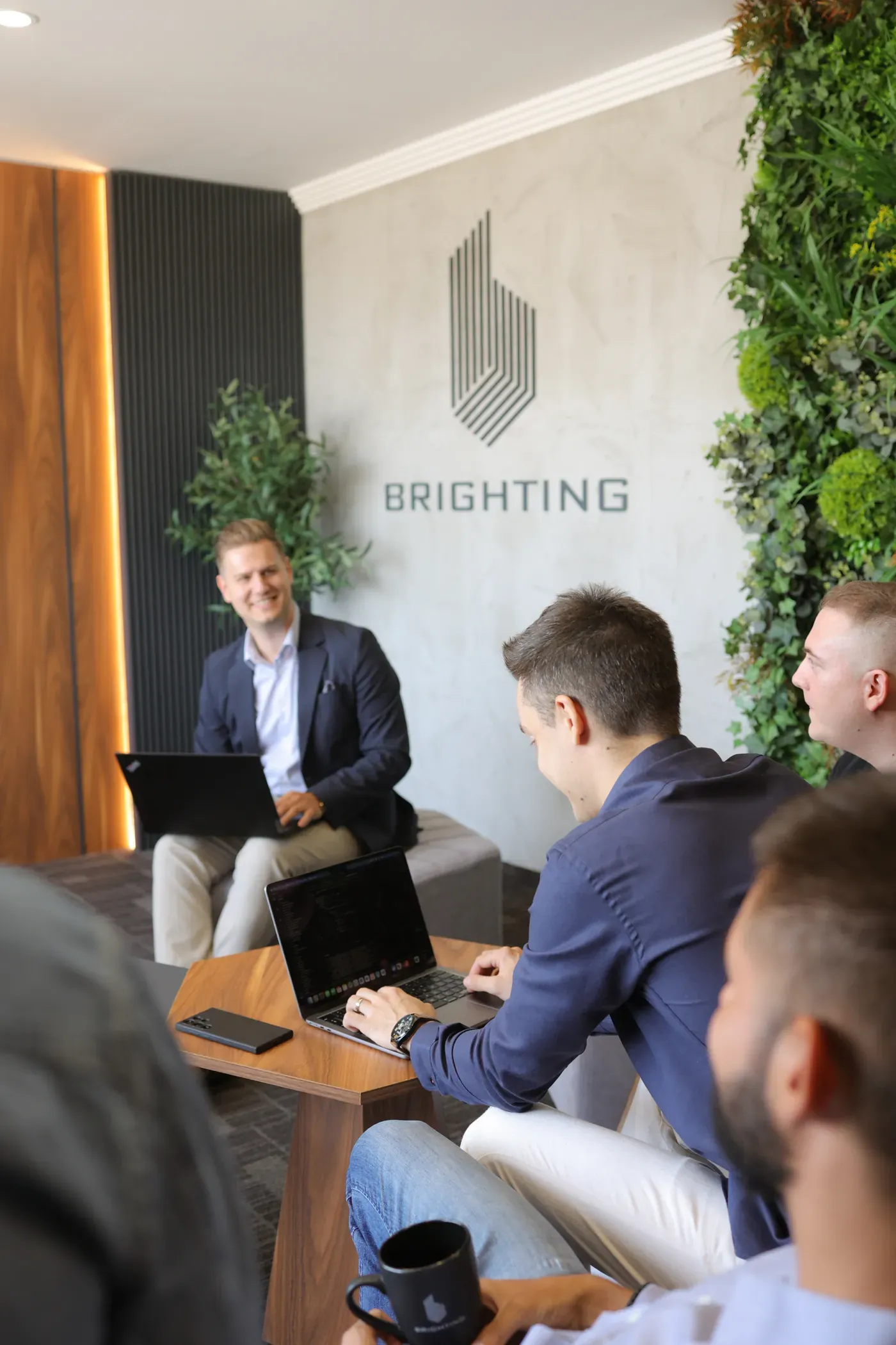Brighting engineers at work in the office